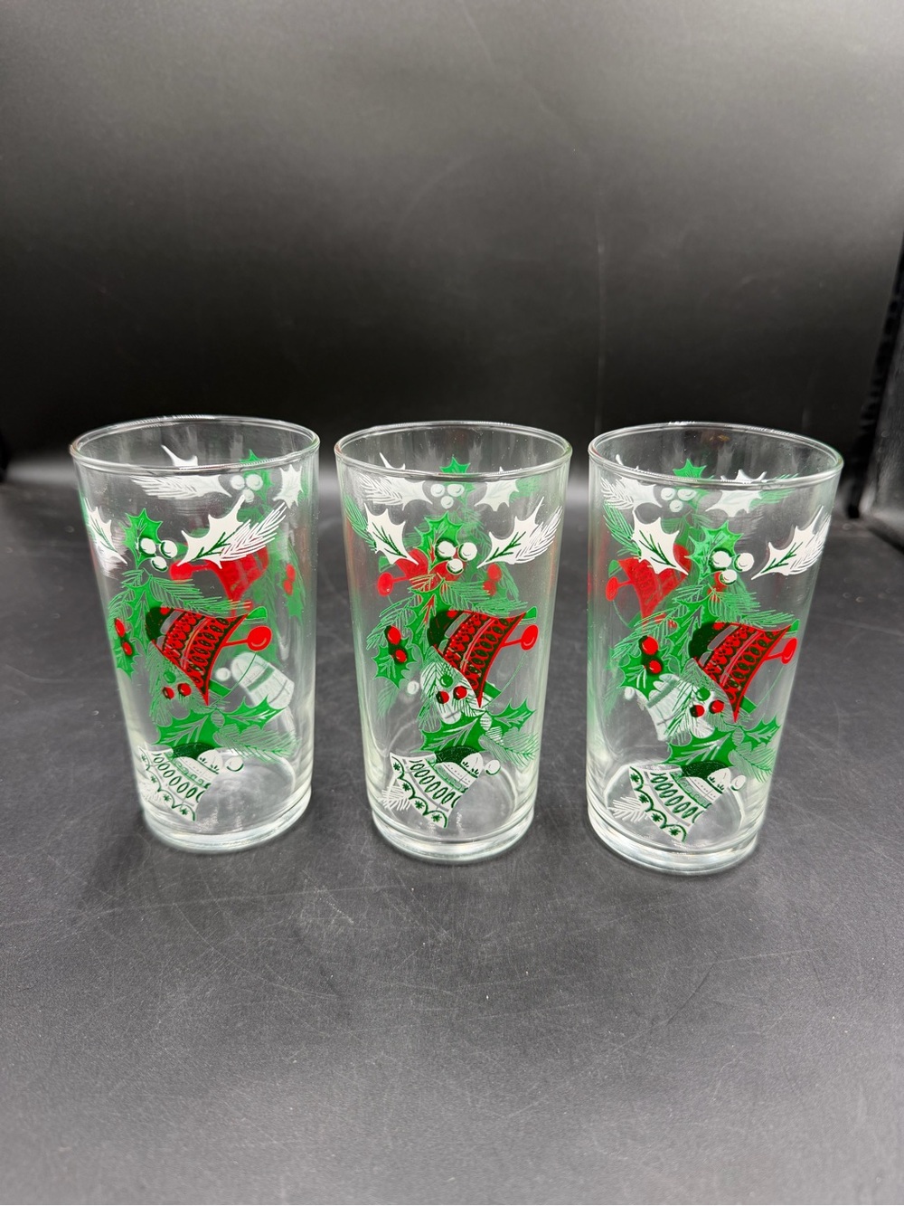 Vintage Mid-Century Hazel-Atlas (Hazelware) Christmas Holiday Tumblers